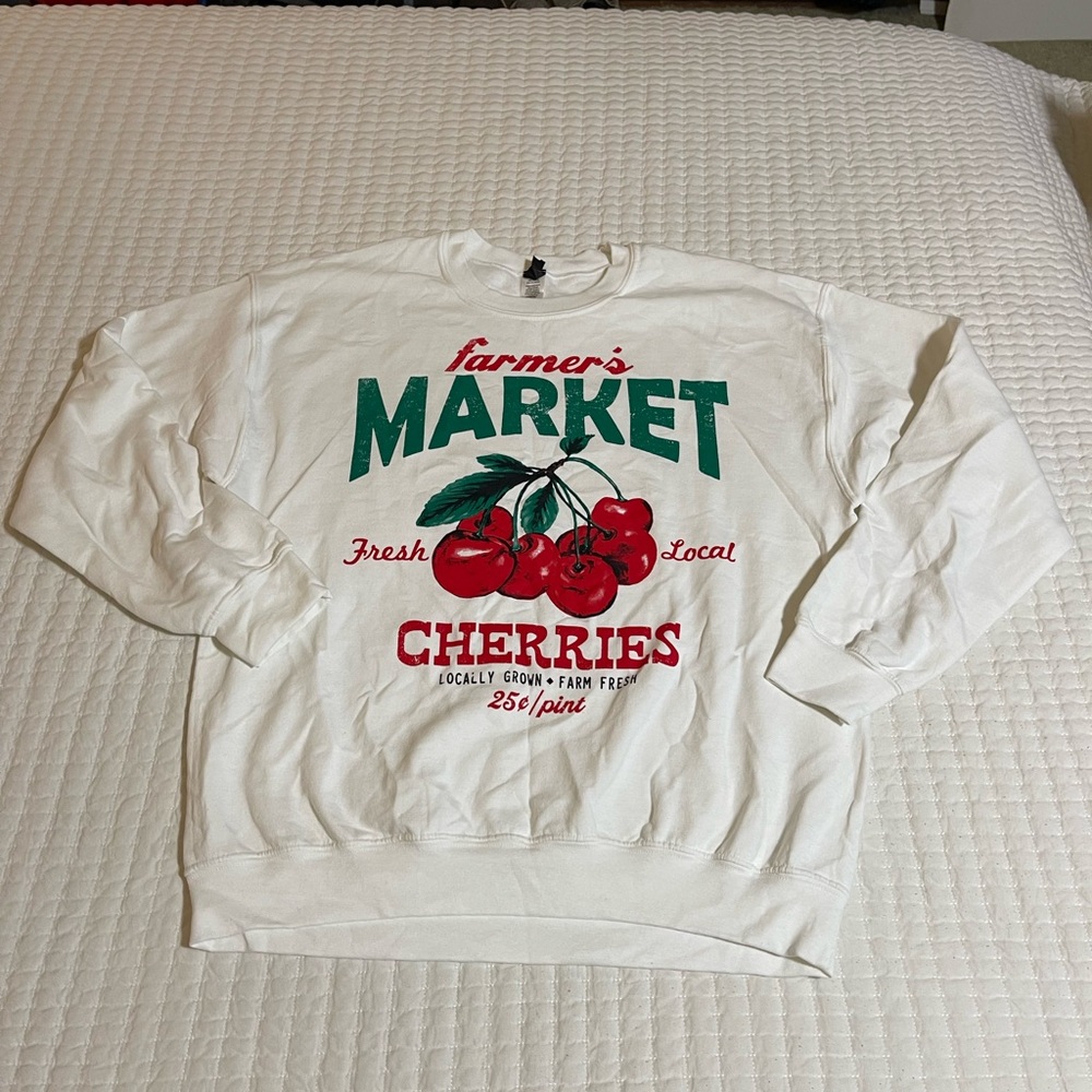 Roolee Farmer’s Market Sweatshirt With Cherries 🍒 - Picture 6 of 12